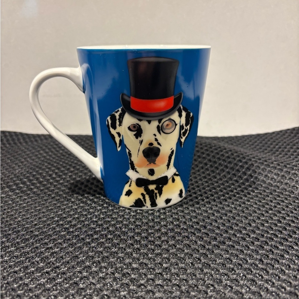 Dapper Dalmatian Dog Mug - Christopher Vine "The Mob" Porcelain Coffee Cup